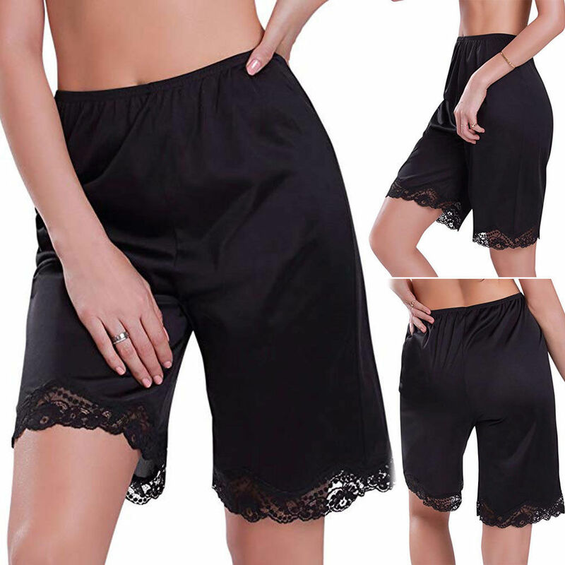 Mulheres rendas deslizamento pettipants sono shorts calcinha solta calcinhas bloomer respirável lingerie curta roupa de dormir doméstica