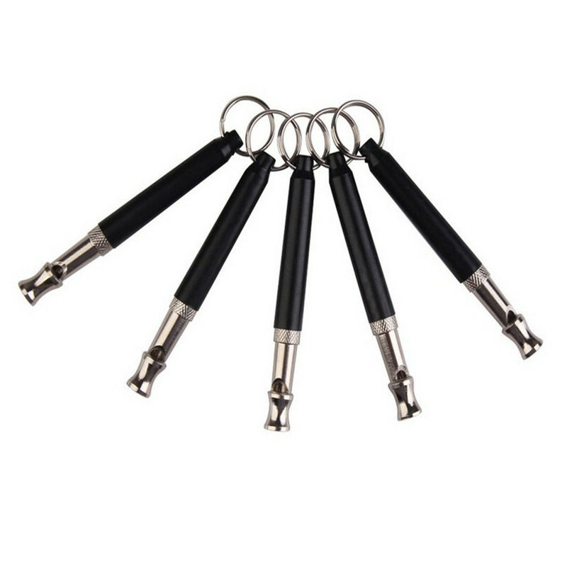 New 1pcs Black Two-tone Ultrasonic Flute Dog Whistles for Training Sound Whistle Obedience Pet Puppy Dog Whistle