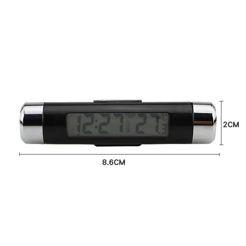 Jam Digital Mobil Tampilan Suhu Jam Elektronik Jam Elektronik Otomatis Lampu Latar Termometer LCD Di Dalam Mobil Jam Led Biru