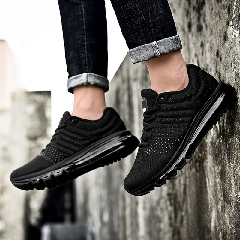 Air 2017-zapatillas de correr para hombre y mujer, zapatos deportivos con amortiguación, color negro, antracita y blanco, de diseñador