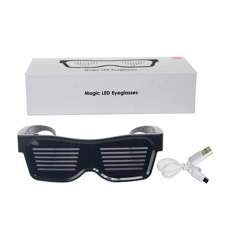 Magic Bluetooth LED Party Glasses controllo APP occhiali luminosi EMD DJ sillabe elettriche Glow Party Supplies Drop Shipping