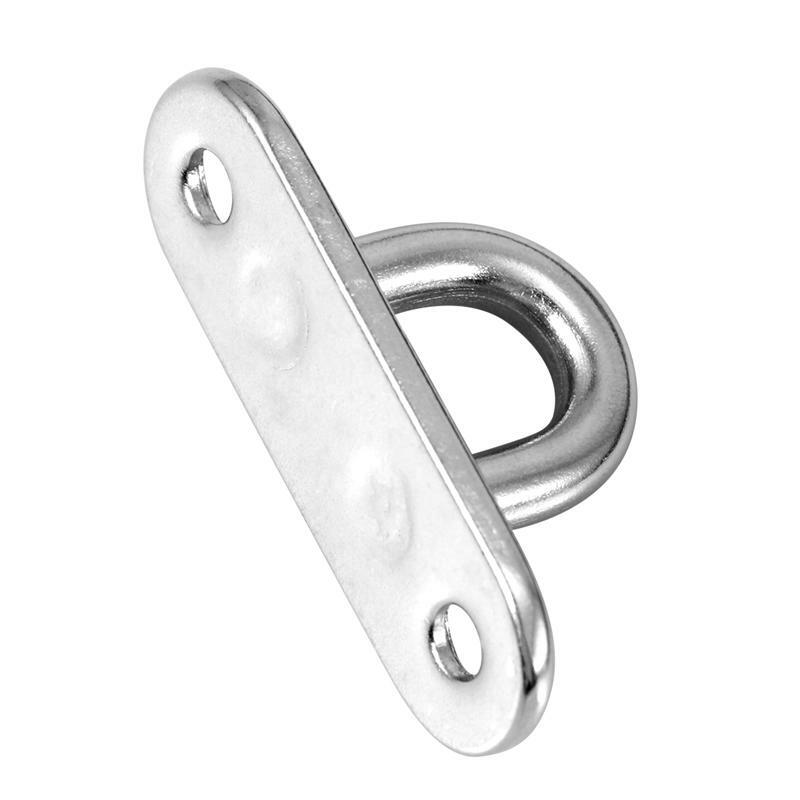 Stainless Steel Oblong Pad Eye Plate Staple Ring Hook Loop U-Shaped Design Screws Mount Hook Hanger home accessories
