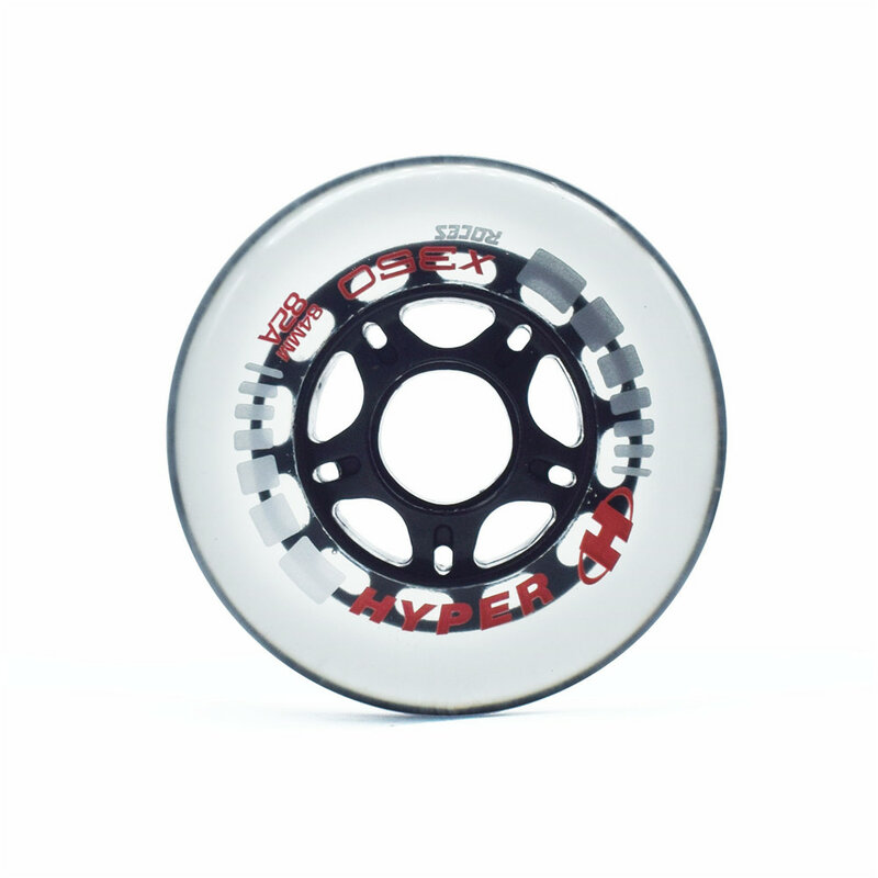 8 pieces 84mm Transparent 80A 82A elastic PU skating wheel for hockey roller skates shoes inline speed skating tyre rodas Hyper
