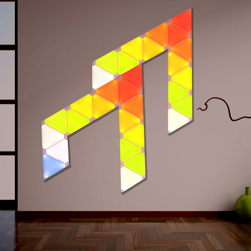 Novo original nanoleaf triângulo noite cor cheia inteligente ímpar luz trabalho com mijia para apple homekit google casa configuração personalizada