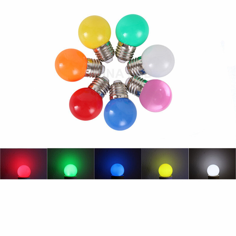 1-10pcs/lot Colorful E27 B22 Led Bulb Globe Lamp 5W 220V E27 Lampada SMD2835 RGB Led Spotlight Red Green Blue Bomlillas