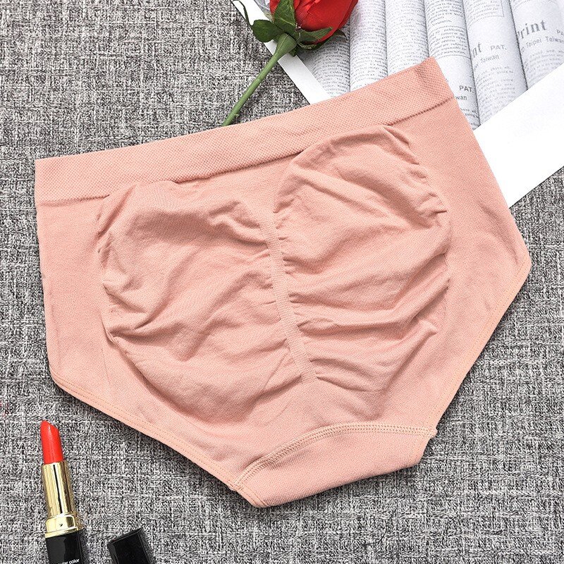 Bragas 3D cálidas para mujer, ropa interior de algodón transpirable, moldeador de Abdomen, realce de glúteos, bragas moldeadoras de cuerpo