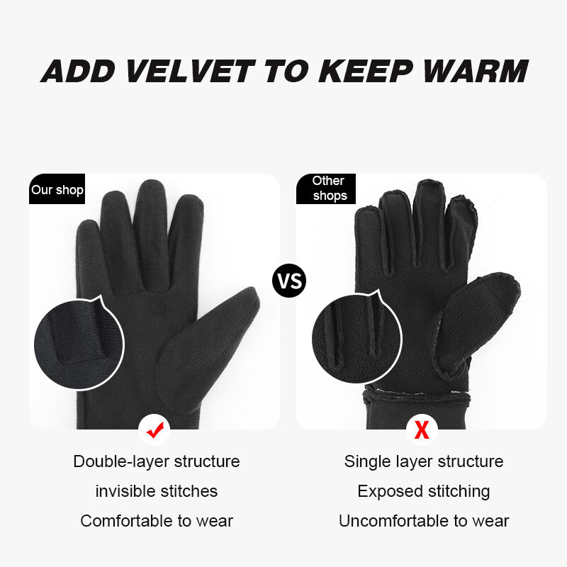 2021ฤดูหนาว Windproof Warm ถุงมือผู้ชายถุงมือสกีสโนว์บอร์ดถุงมือรถจักรยานยนต์ขี่ฤดูหนาว Touchscreen หิมะถุง...