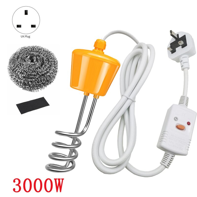 3000W Suspension Immersion Water Heaters Boiler for Inflatable Tub Pool with Leakage Protection Switch Electric Water Heater