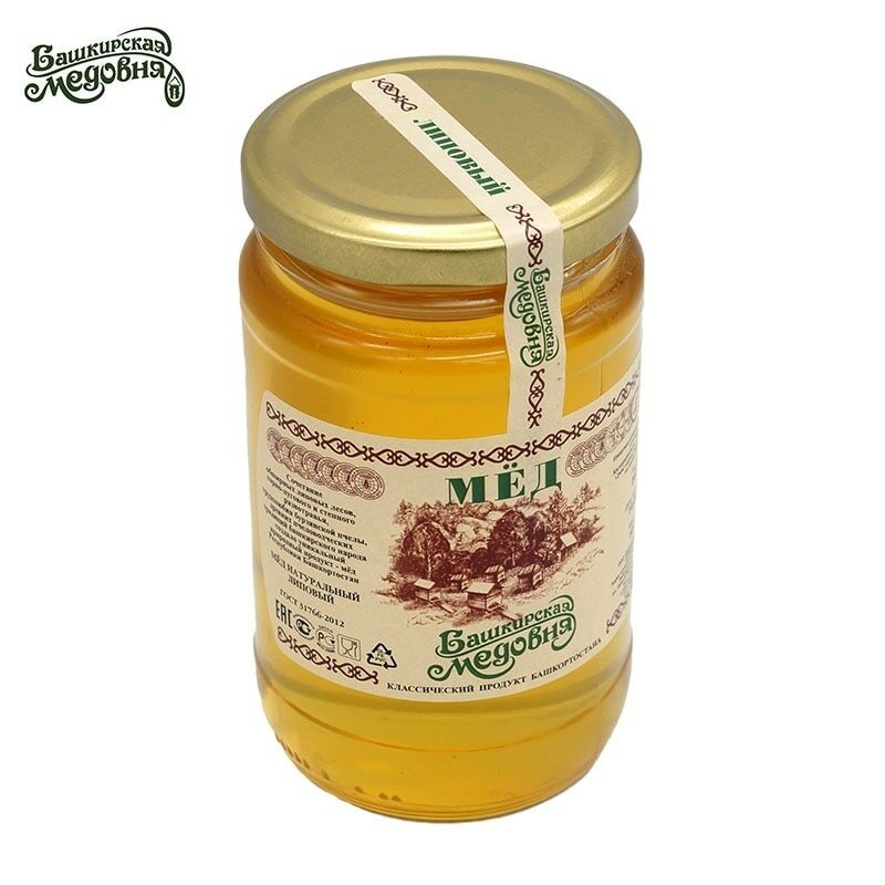Honing Bashkir Natuurlijke Lime Bashkir Honing 500 Gram Glas