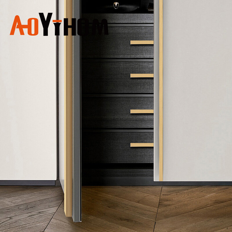 AOYIHOM-perilla de puerta de armario de 1200mm, pomo largo negro de estilo americano para sala de estar, cocina, armario de almacenamiento, cajón, manija de muebles