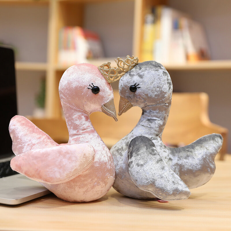 Crown Swan-muñecos de felpa de hipocampo, muñecos Cisne, regalo para niñas