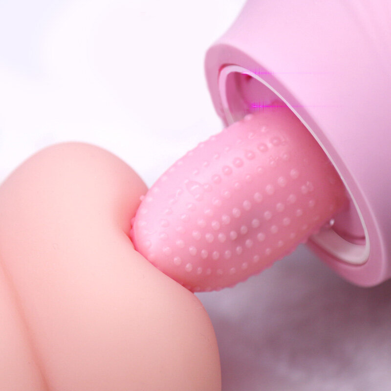 Vrouwelijke Masturbatie Draagbare Clitoris Vibrator Realistische Tong Pijpbeurt Likken Zuigen Vibrerende Speeltjes Voor Vrouwen