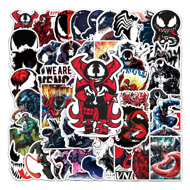 Pegatinas de grafiti de Venom villana para ordenador, teléfono móvil, monopatín, Maleta, ventilador, etiqueta de regalo, 10/30/50 piezas