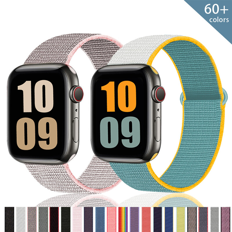 Nylon Loop Strap Voor Apple Horloge Band Se 6/5 44Mm 40Mm 42Mm 38Mm Smartwatch Horlogeband Riem sport Armbanden Iwatch Serie 4 3 2 1