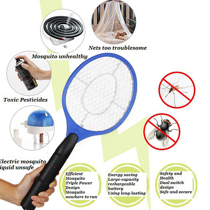 Przeciw komarom mucha bateria bezprzewodowa moc elektryczna mucha packa na komary łapka na owady rakieta owady zabójca domu łapka na owady s lato
