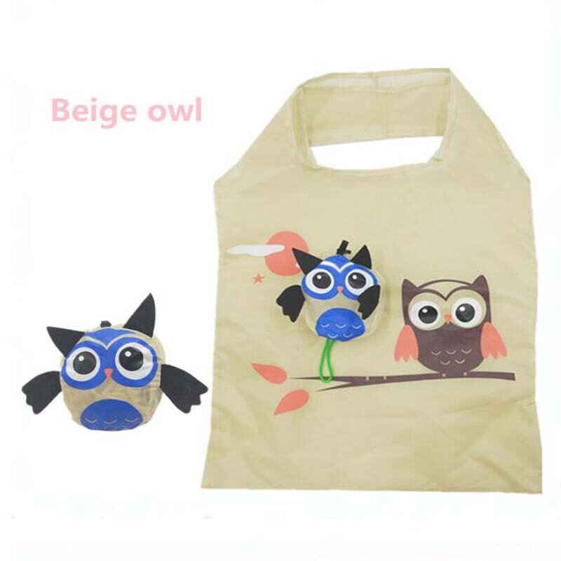 Cute Animal Owl Shape składana torba na zakupy przyjazne dla środowiska panie prezent składana torba na zakupy wielokrotnego użytku przenośna torba podróżna na ramię