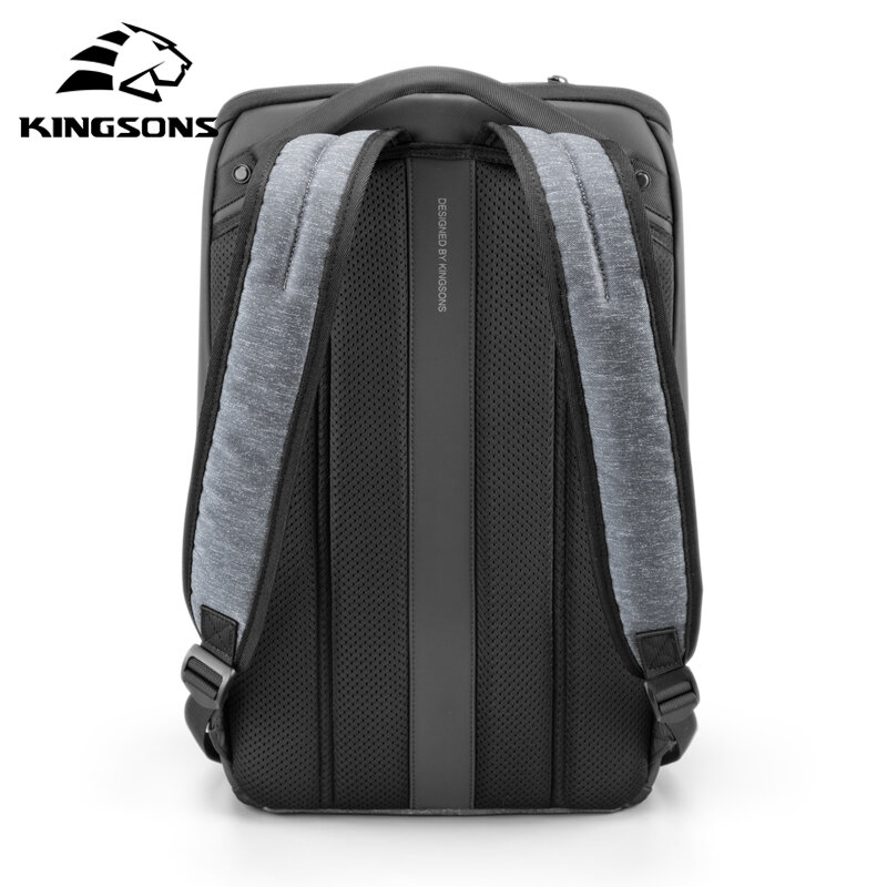 Kingsons-حقيبة ظهر للكمبيوتر المحمول متعددة الوظائف للرجال مقاس 15 بوصة ، حقيبة سفر مقاومة للماء ، مضادة للسرقة ، حقائب مدرسية