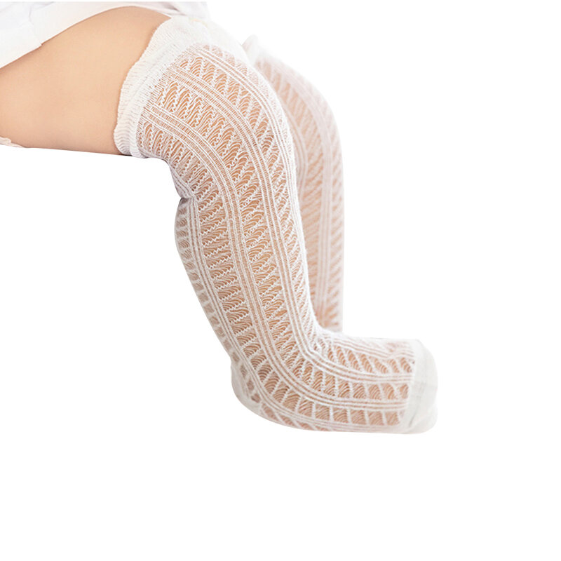 2020 Newborn Baby Girls Boys Socks Infant Knee High Socks Soft Breathable Cotton Knit Hollow Out Tube Ruffled Stockings носки