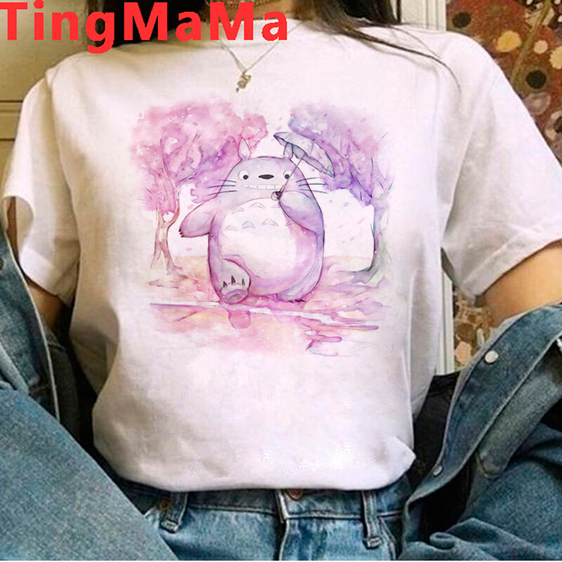 Studio Ghibli Totoro Miyazaki Hayao vêtements t-shirt féminin harajuku t-shirt blanc grunge haut d'été t-shirt streetwear