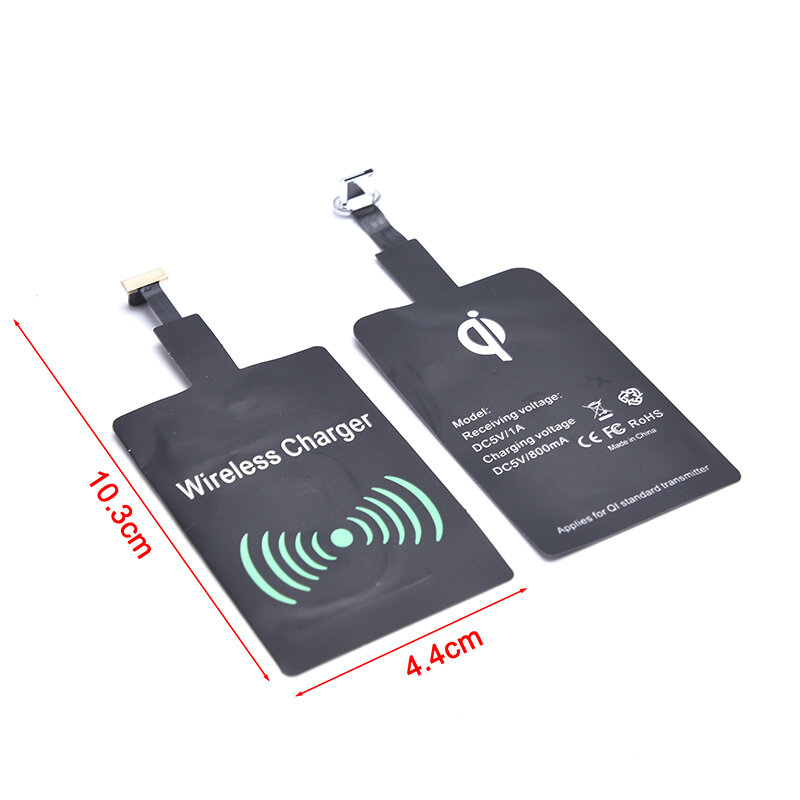Uniwersalny bezprzewodowy odbiornik ładowania Qi dla iPhone 7 6s Plus 5s Micro USB typ C szybka bezprzewodowa ładowarka do Samsung Huawei Xiaomi