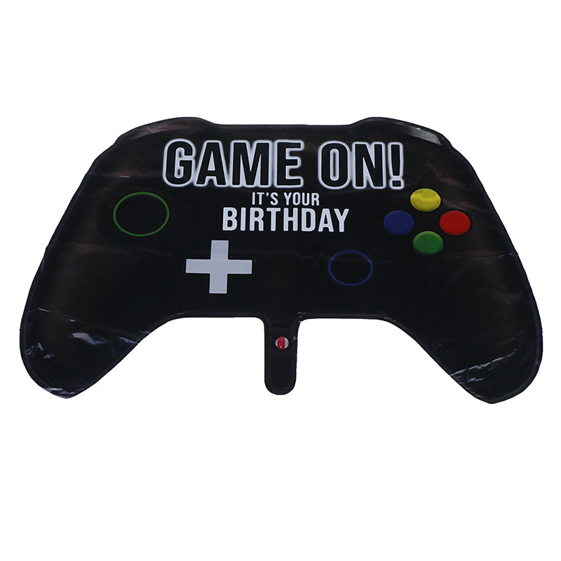 Controle de videogame, joystick e balões metálicos, 64x40 cm, para decoração de festas de aniversário, brinquedo infantil