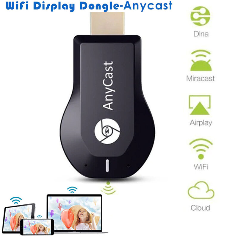 Anycast M2/M9 Plus Miracast TV Stick adaptateur Wifi affichage pour Youtube miroir récepteur Dongle Chromecast sans fil HDMI 1080p