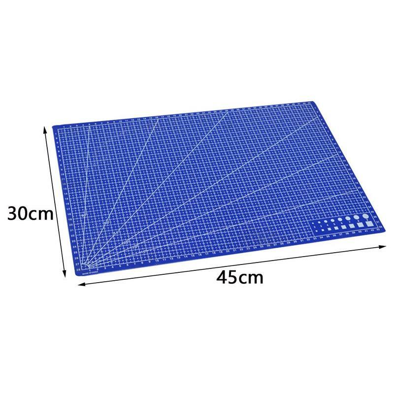 New 1Pc A3 Cutting Plate Pvc Rectangle Grid Lines Cutting Plastic Tools Office Mat 45cm * Diy For Kids Supplies School Gift M2O0