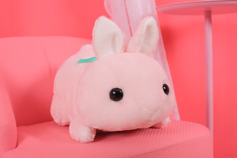 Lapin en peluche blanc rose mignon Kawaii, jouets pour bébé fille, décoration de salle, cadeau d'anniversaire et de noël, 45CM, 1 pièce