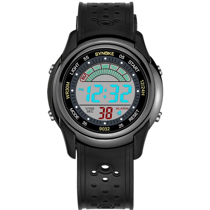 Детские часы SYNOKE, спортивные водонепроницасветодиодный цифровые наручные часы, военные армейские наручные часы, часы для студентов, электр...