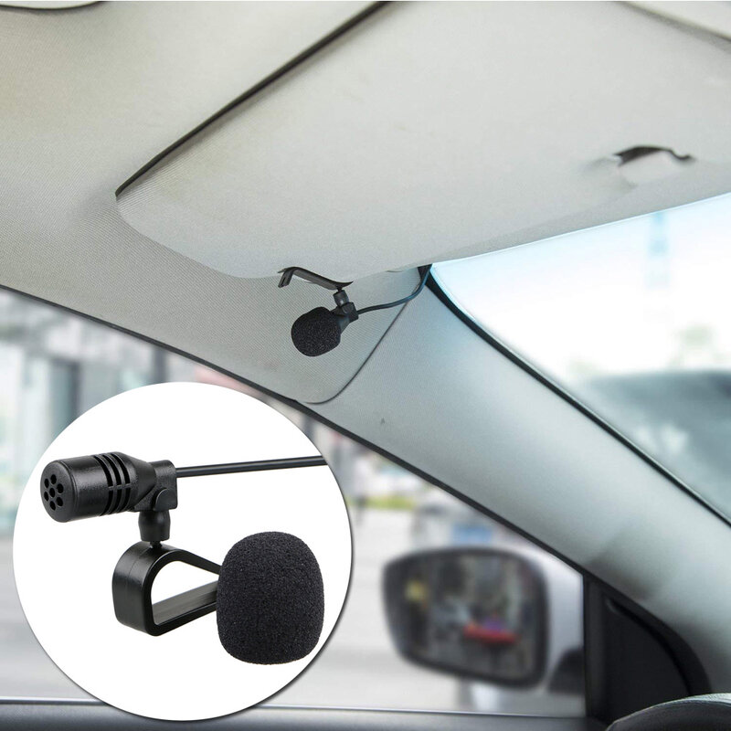 Mikrofon Mini 3.5Mm Kondensor Clip-On Lapel Lavalier Mic Berkabel untuk Stereo Mobil GPS Bluetooth Diaktifkan Audio DVD