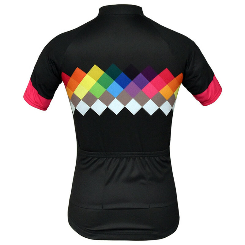 Camisa feminina para ciclismo, camiseta estampada com manga curta respirável para verão, roupa de ciclismo de corrida