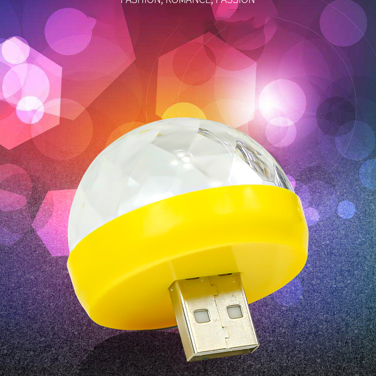 Kryształowa magiczna kula światła telefon światła sceniczne Mini lampa RGB Family Party kula dyskotekowa światła lampy wewnętrzne klub LED efekt projektor