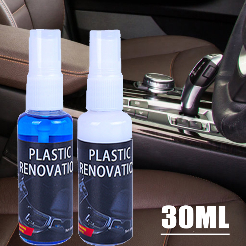 30ml Auto Car Plastic Parts Retreading Agent Wax Instrument Panel Auto Interior Auto Plastic Coating Remover Car Cleaner
