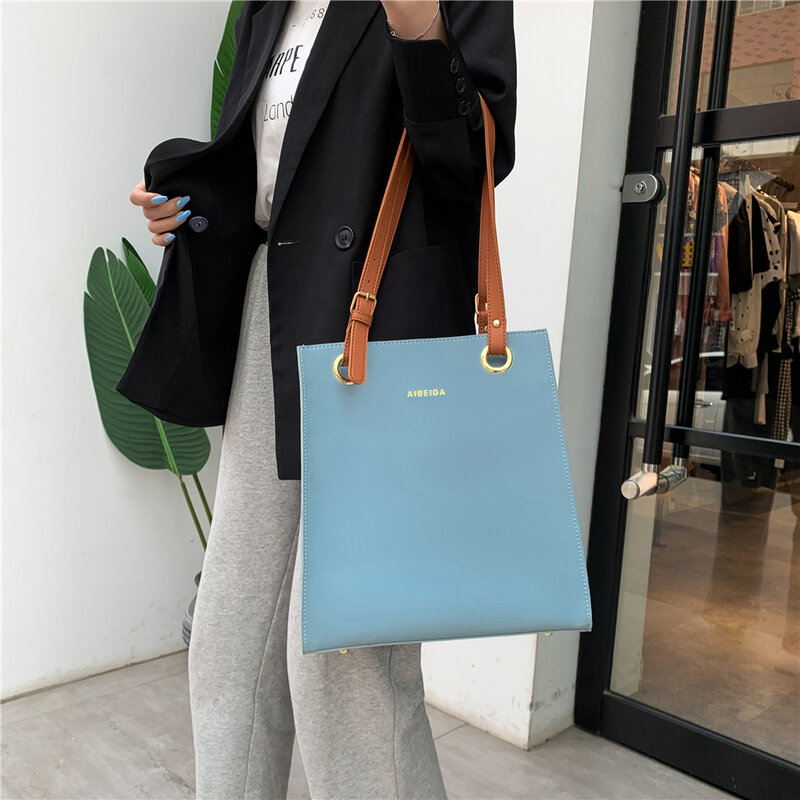 Bolso de mano de diseñador para mujer, marca de lujo de cuero de bandolera, bolso con asa de calidad, 2021