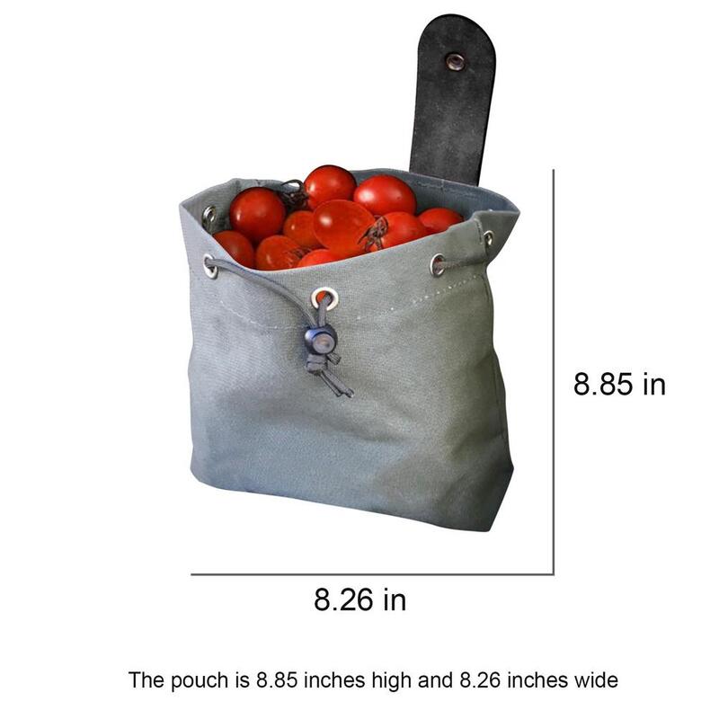Bolsa de cinturón de forrado para exteriores, bolso de recolección de frutas y verduras para senderismo, conchas de tesoros, fácil bucle alrededor de cinturones