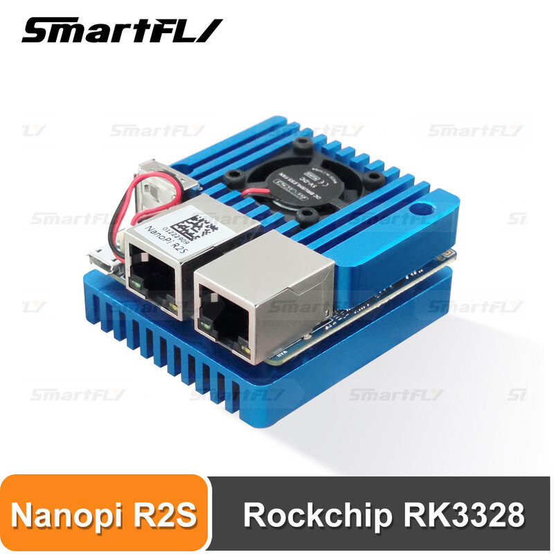 FriendlyElec Nanopi R2S Mini Portatile Da Viaggio Router OpenWRT con Dual-Gbps Porte Ethernet 1GB DDR4 Base in RK3328 soc per IOT