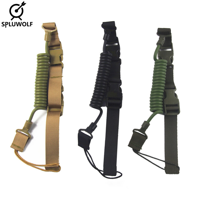 Tactical Hunting Molle Airsoft Bag Spring Strap Belt Backpack Hand Shooting Pistol   Sling Tool