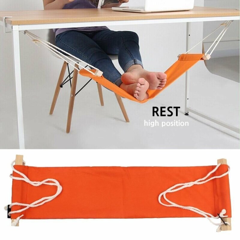 Criativo simples pé hammock preguiçoso casual mesa resto pé pé colocar pés balanço apoio para os pés