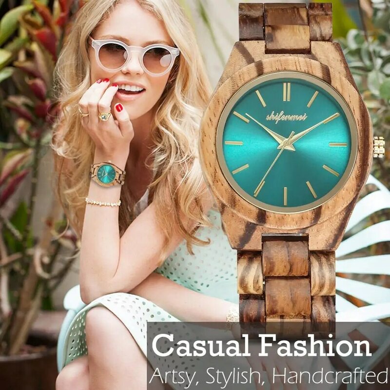 Shifenmei relógio de pulso feminino de madeira, relógio de quartzo para mulheres, relógio de marca de luxo da moda 2020