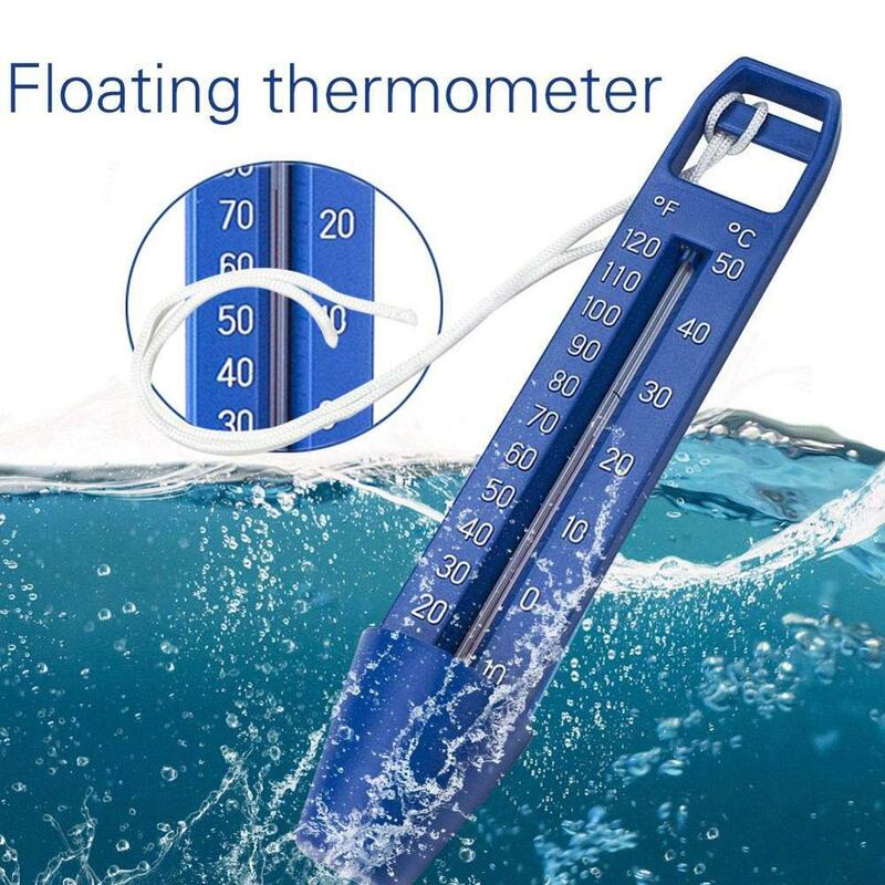 Плавающий Термометр для бассейна, практичный Многофункциональный прочный портативный измеритель температуры воды из АБС-пластика, Прямая ...
