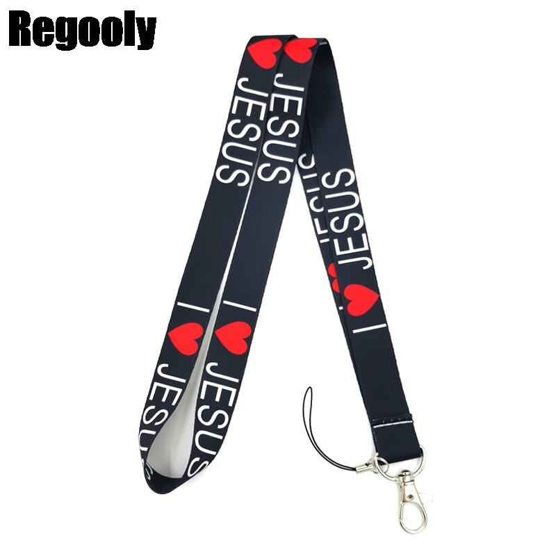 I love Jesus Classical Style Lanyard For keys The 90s Phone Working Badge Holder Neck Straps With Phone Hang Ropes Lanyard