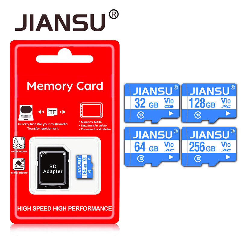High Speed Memory Card 16GB 32GB 64GB 128GB Class 10 sd card SDXC/SDHC flash drive mini TF Cards for Cell Phones/Cameras