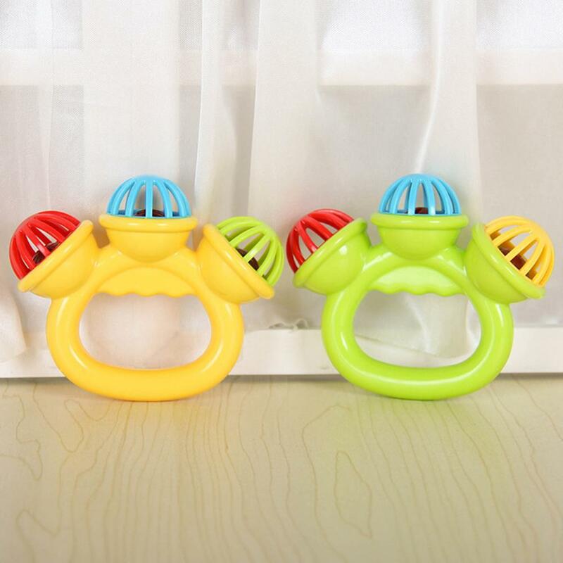 1Pcs Baby Rattle Toys Colorful Hand Shaking Rattle Bell Baby Developmental Musical Toy Xmas Gift Educational Toy