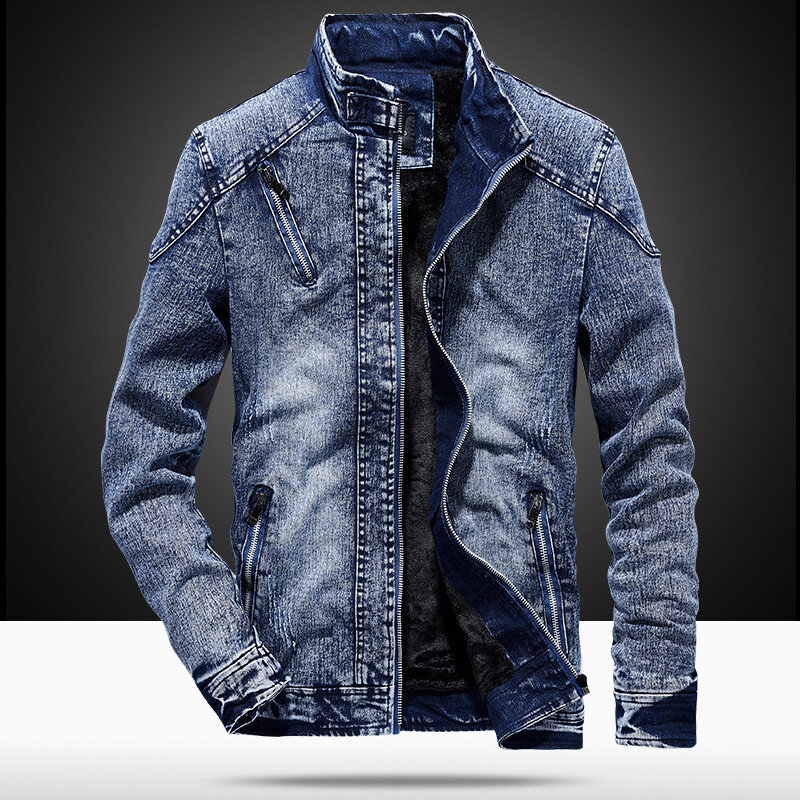 Algodão denim jaqueta masculina casual cor sólida lapela único breasted jaqueta jeans outono masculino fino ajuste qualidade jaquetas masculinas tamanho grande