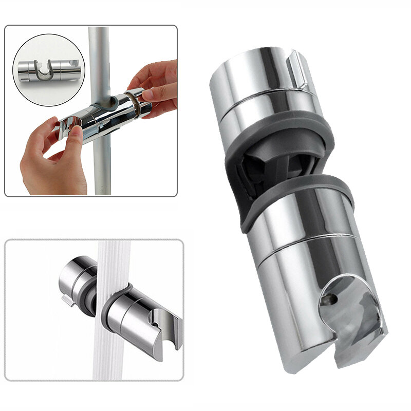 High Quality Shower Holder Shower Rail Holder 20 ~ 25mm Abs Chrome Shower Head Holder Universal Adjustable Bathroom Accessories