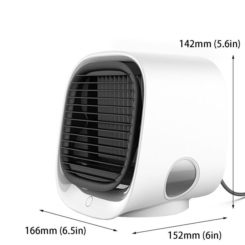 Mini condicionador de ar portátil casa ar condicionado umidificador purificador usb desktop ventilador refrigerador de ar para sala de escritório