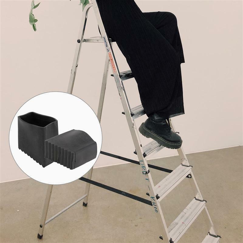 2個家庭用はしご非スリップパッドはしご足カバーはしご安全アンチスリップと耐摩耗性足パッドマイターためはしご
