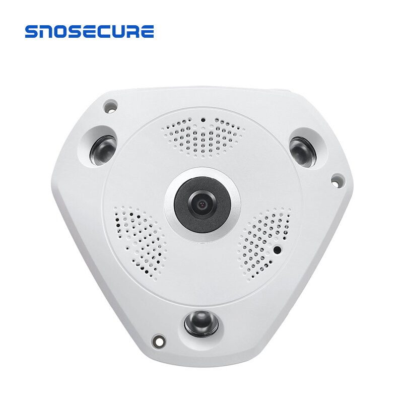 SNOSECURE 3MP IP กล้อง 3G 4G GSM SIM กล้อง IP ไร้สาย IR-CUT Night Vision กล้องวงจรปิดการเฝ้าระวังวิดีโอ ONVIF กล้อง Fisheye 360 °