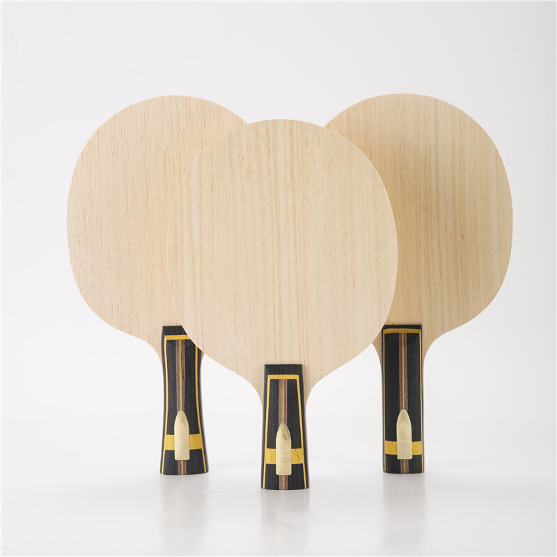 Zhangjike-Pala de tenis de mesa de carbono ZL, 5 capas de madera, 2 capas, mango largo, raqueta de ping pong de agarre horizontal