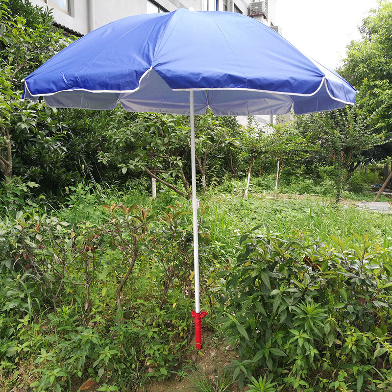 Guarda-chuva de praia original, guarda-chuva de plástico com placa para praia, acessórios de garfo para chão, tomada guarda-chuva para praia